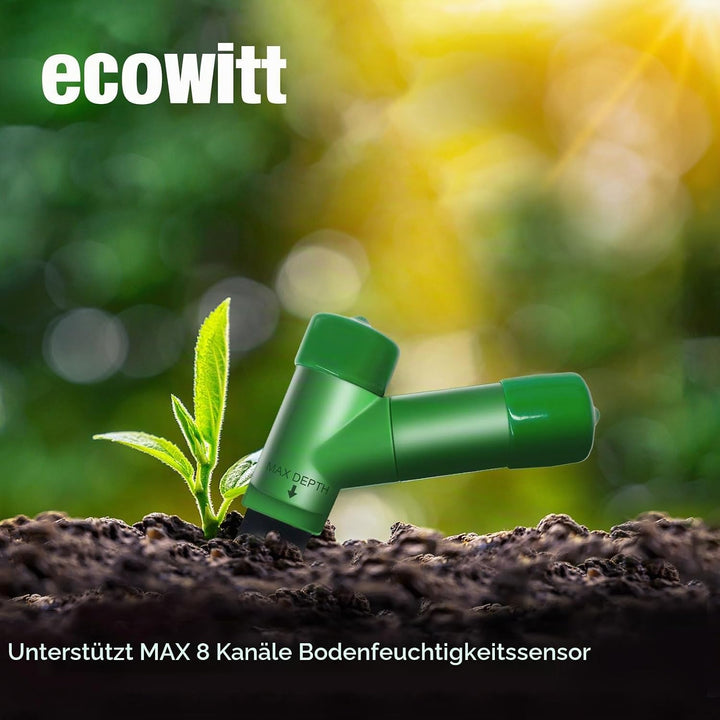 ECOWITT WH0291 Bodenfeuchtigkeitsprüfer für Pflanzen Erde Feuchtigkeitssensor mit digitalem LCD-Disp