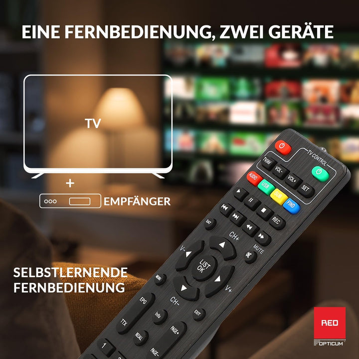RED OPTICUM C200 HD Kabelreceiver I Digitaler Kabel-Receiver HD mit LED-Display - EPG - HDMI - USB -
