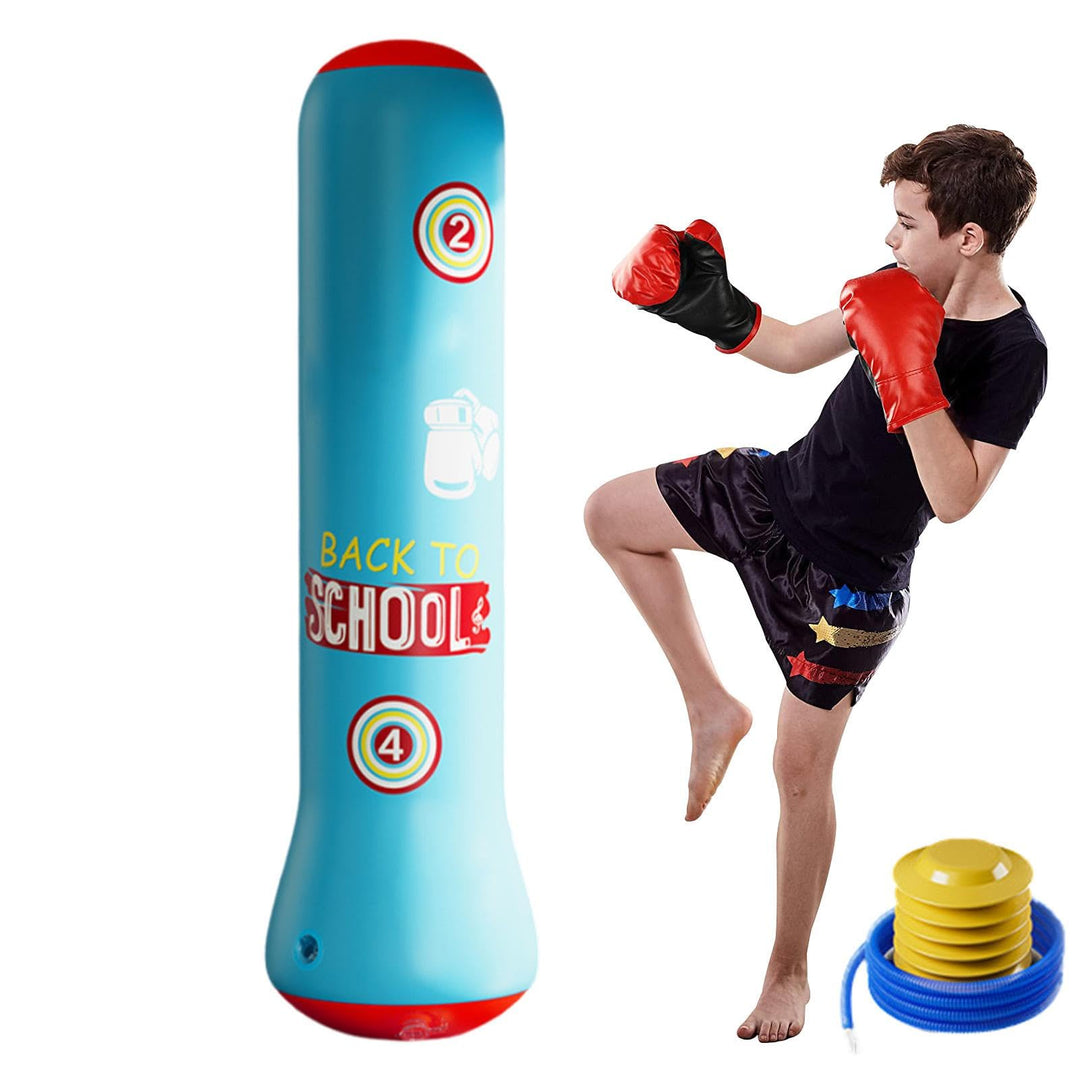 Kinder-Boxsack aufblasbar, aufblasbarer Boxsack für Kinder | Boxsäulenbecher - Lustiger Bounce-Back-