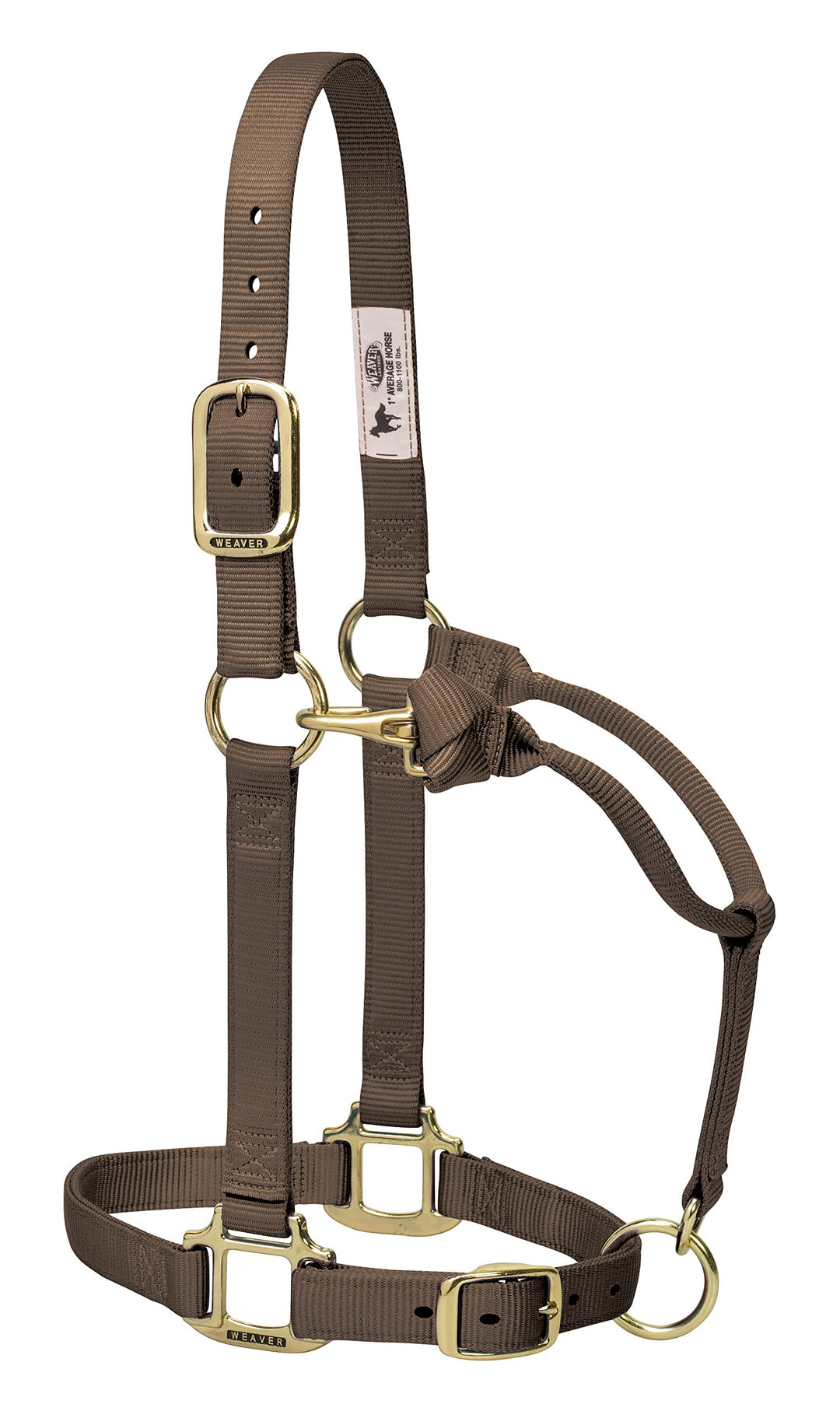 Weaver Leather Original verstellbares Nylonhalfter für Pferde S Horse Braun, S Horse Braun