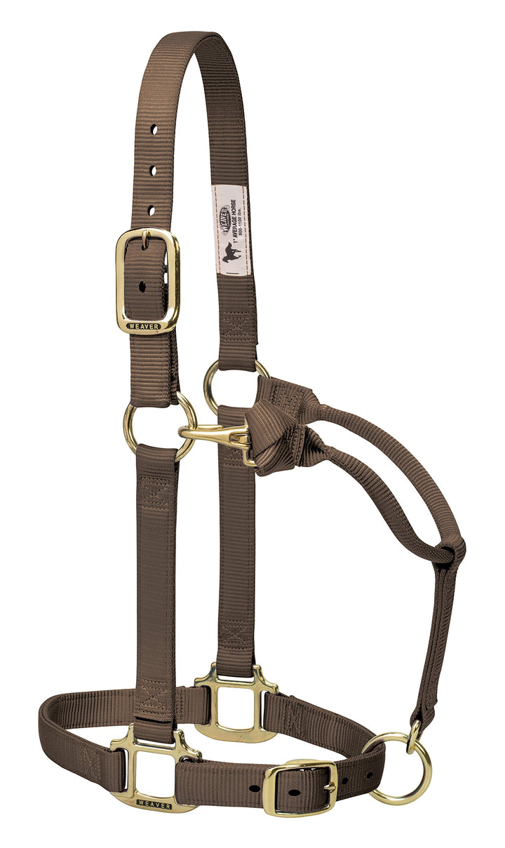Weaver Leather Original verstellbares Nylonhalfter für Pferde S Horse Braun, S Horse Braun