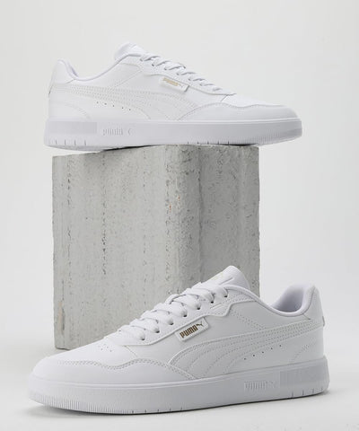 PUMA Herren Court Ultra Lite Sneaker 39 EU Puma White Puma White Puma Gold, 39 EU Puma White Puma Wh