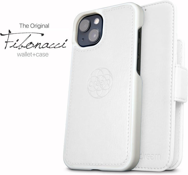 Dreem Fibonacci iPhone 15 Brieftaschen-Etui / 2-in-1 stossfestes Etui und abnehmbares Folio aus vega