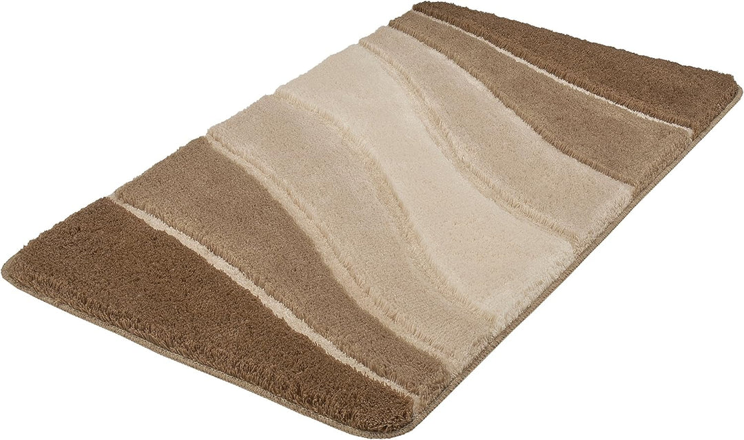 Meusch Badteppich Ocean beige 60 x 100 cm 60 x 100 cm Taupe, 60 x 100 cm Taupe