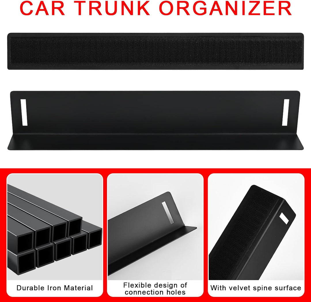 3 Stück Kofferraum Organizer Klett, 30 * 4 * 5 CM Gepäckfixierung Kofferraum Klett, Kofferraum Klett