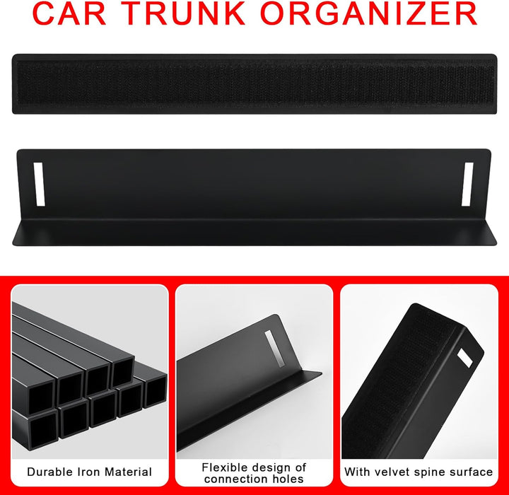 3 Stück Kofferraum Organizer Klett, 30 * 4 * 5 CM Gepäckfixierung Kofferraum Klett, Kofferraum Klett