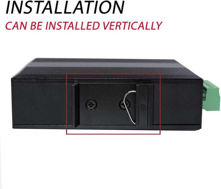 Harter 5-Port Gigabit Ethernet Glasfaserkonverter für den Aussenbereich Industrieller DIN-Rail Netzw