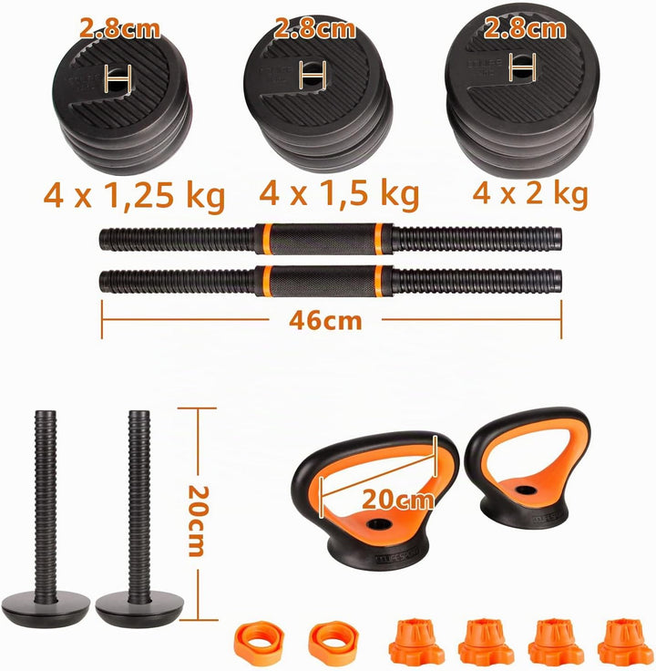 CCLIFE Hanteln Set 2er Kurzhanteln 20 30 40kg Hantelset professionell Dumbbell ohne Verbindungsstahl