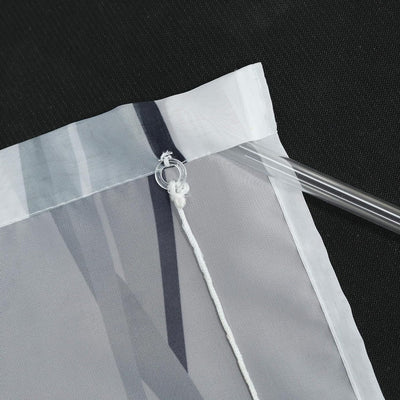 ESLIR Raffrollo mit Schlaufen Gardinen Küche Raffgardinen Transparent Schlaufenrollo Vorhänge Mit We