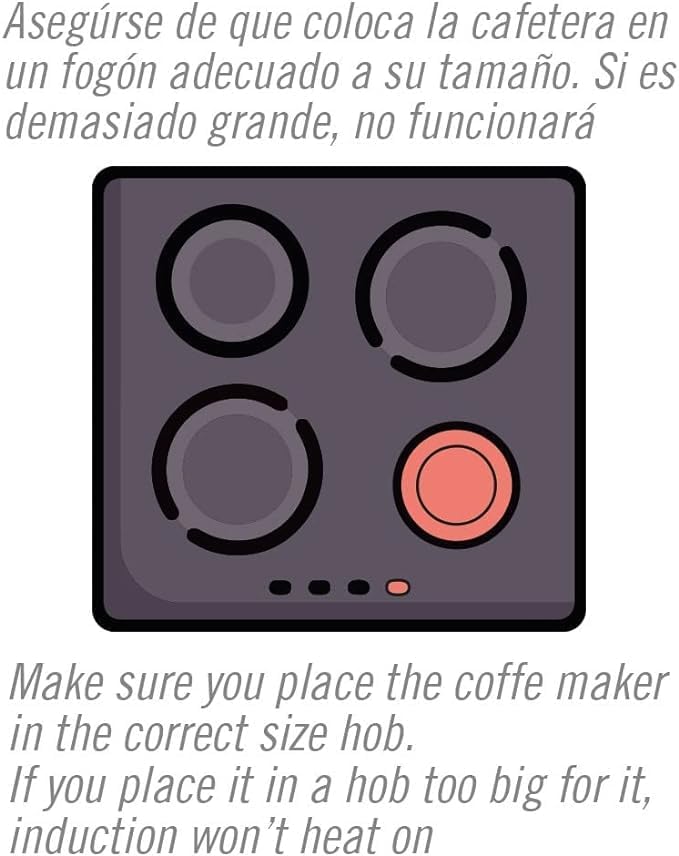 Nerthus FIH 1252 Espressokocher Induktion 6 Tassen Aluminium schwarz Holzdesign für Kaffee 6 TAZAS S