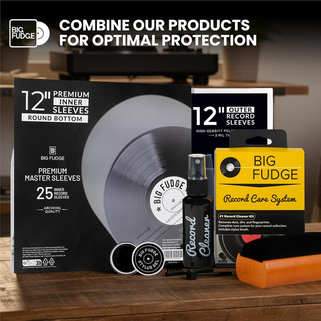 BIG FUDGE Packungen mit 20 externen 10-Zoll-LP-Vinyl, langlebig und knitterfrei, transparentes und h