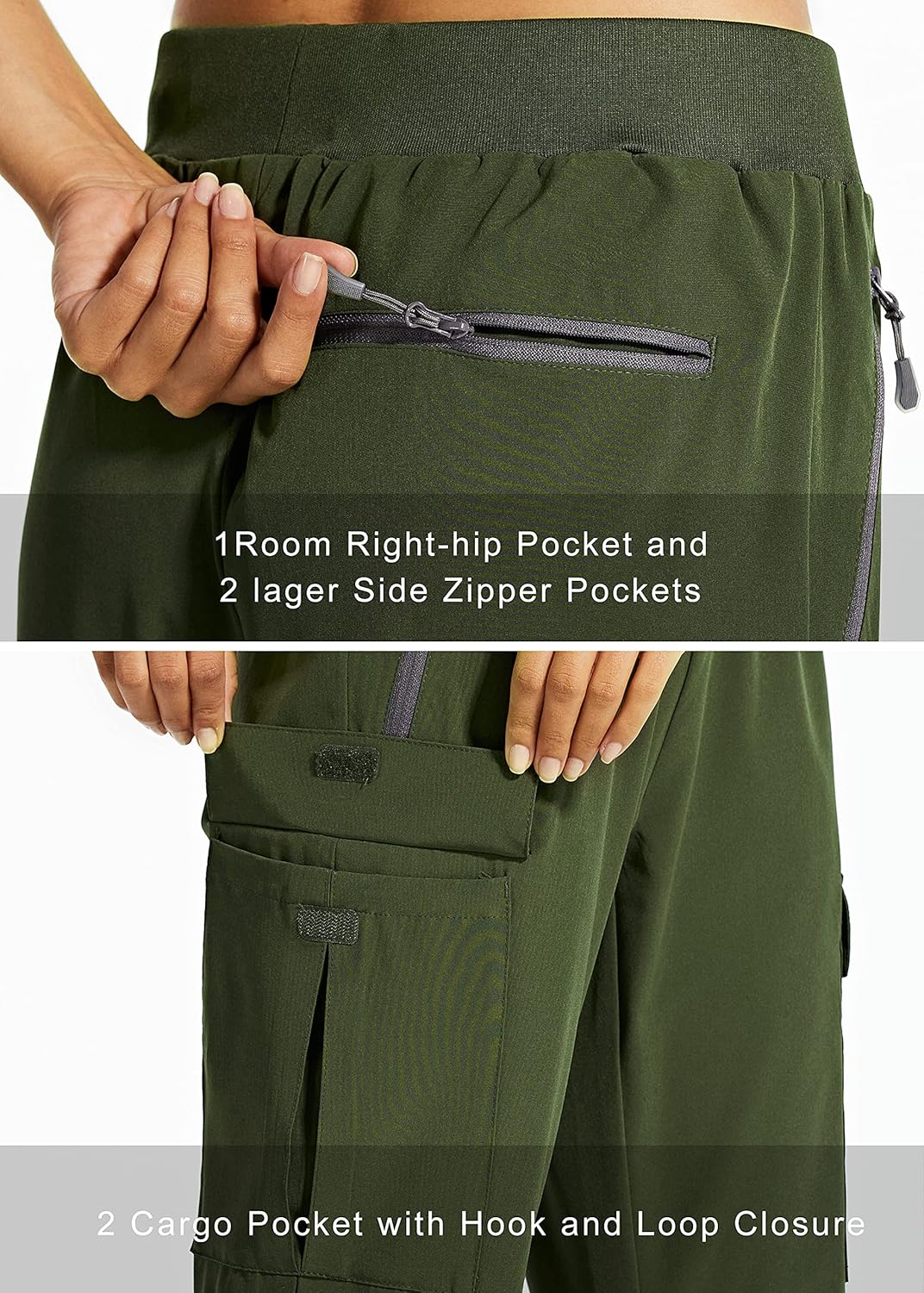 Cargohose Jogginghose Damen Wanderhose Leichte Schnelltrocknende Trekkinghose Outdoorhose Stretch Ar
