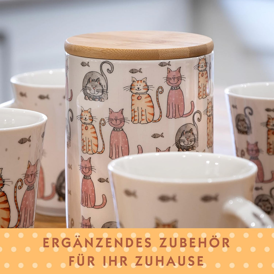 SPOTTED DOG GIFT COMPANY Vorratsdosen Keramik mit Deckel Luftdicht - 3 Vorratsbehälter vielseitig Au