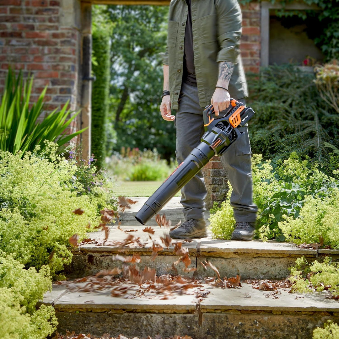 LawnMaster MX 24V Akku-Laubbläser mit Axialgebläse | Leistungsstarker Akku-Gartenlaubbläser – ohne L