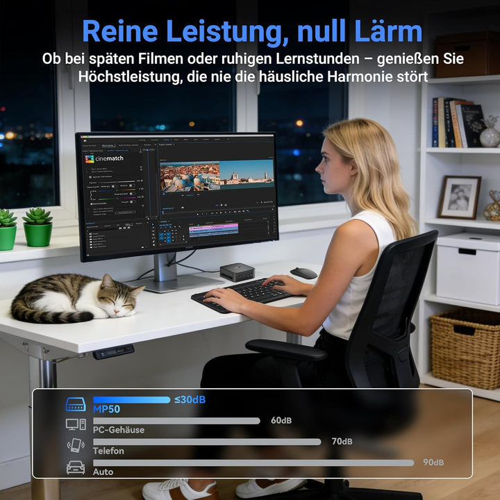 Blackview 2026 MP50 Mini PC mit Tastatur und Maus, AMD Ryzen 5 3500U Mini Computer, Radeon Vega 8 Gr