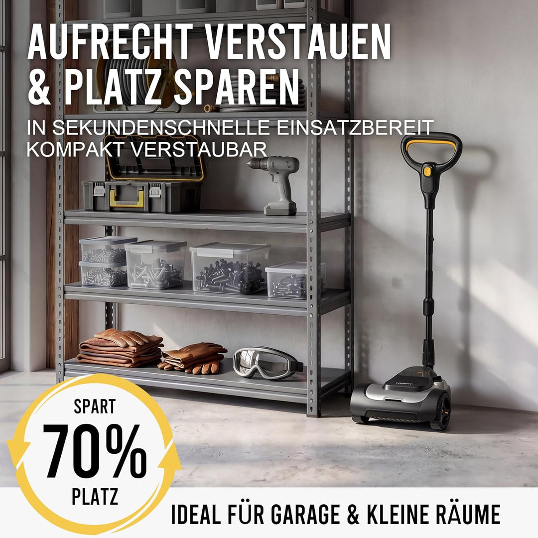 LIGIANT Akku-Rasenmäher 22 cm, kompakter Handrasenmäher mit bürstenlosem Motor, 3-facher Schnitthöhe