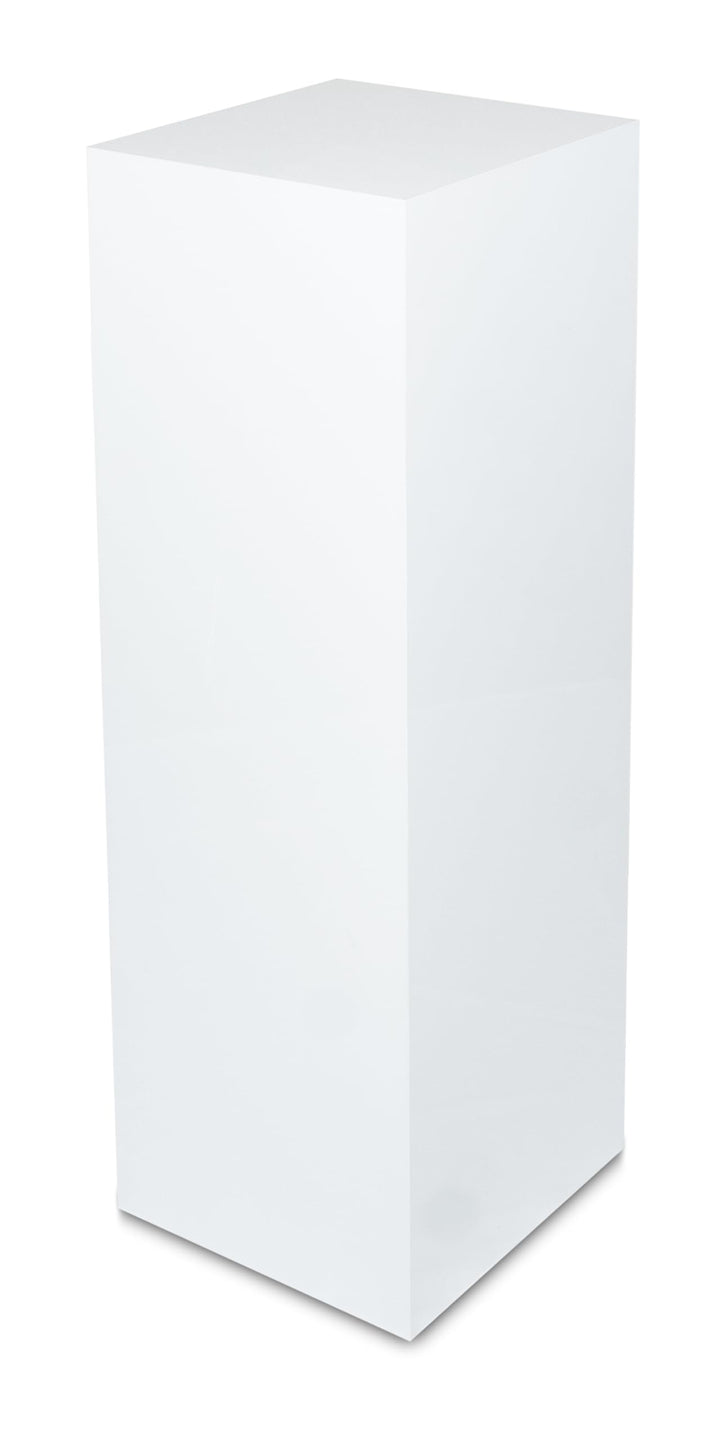 Dekosäule innen/aussen, Säule/Podest/Sockel in 3 Grössen Weiss Matt (Seidenmatt), Innensäule 100x33x