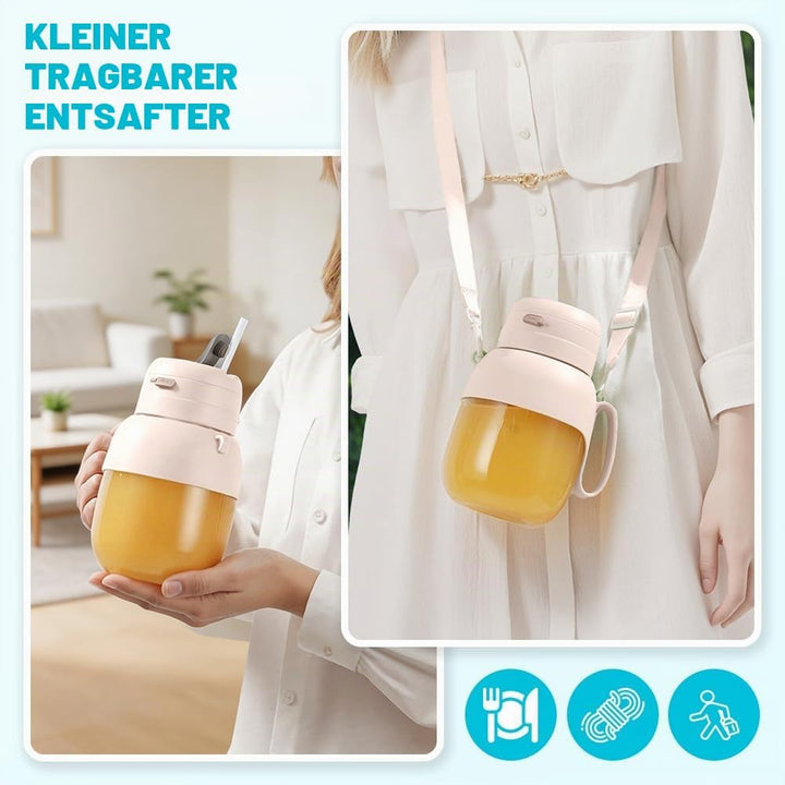 Tragbarer Mixer &amp; Smoothie Maker, 1000ML Grosser Mixer Smoothie Maker mit Trinköffnung &amp; Trageriemen