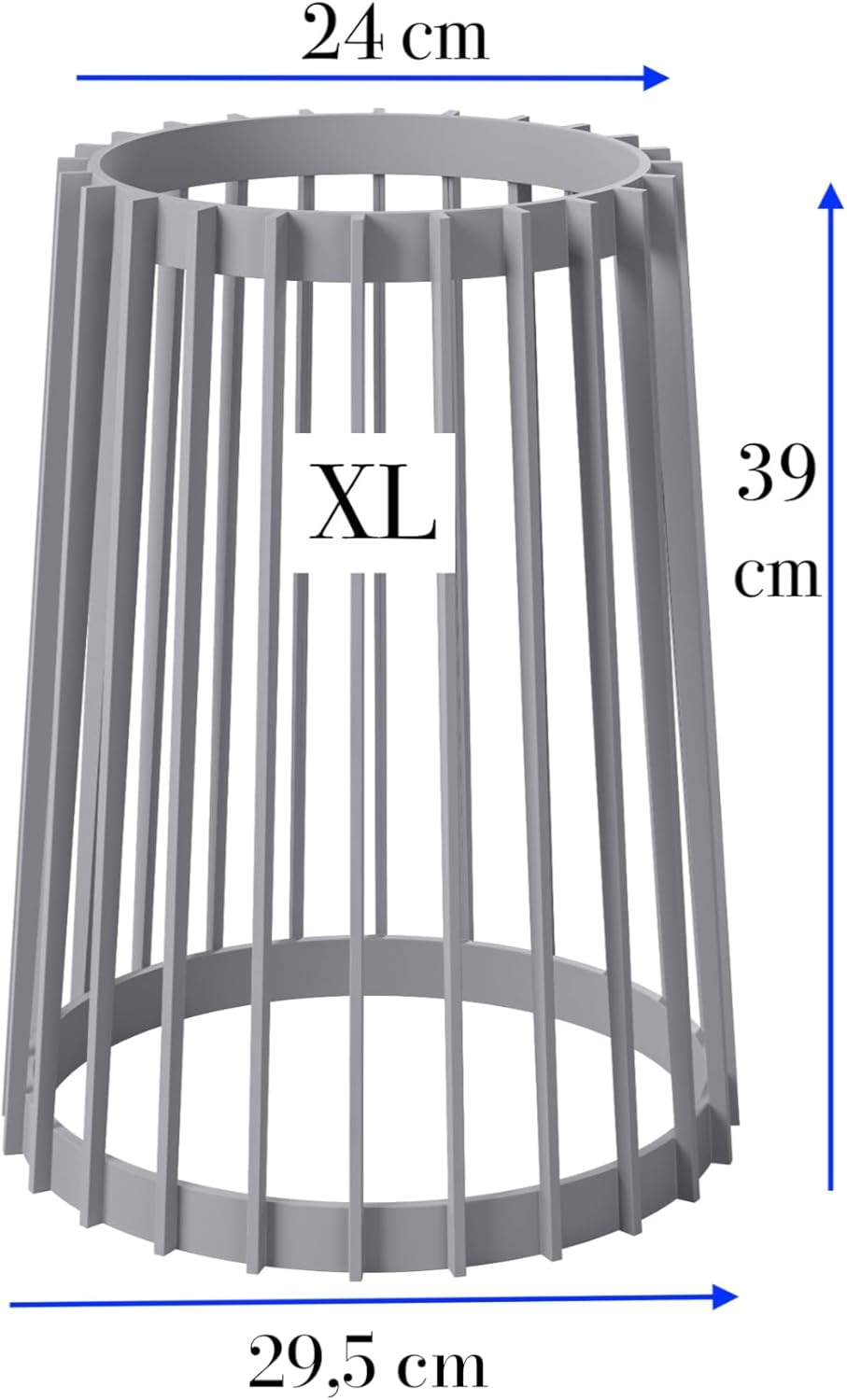 MELTOM Gartentisch XL/XXL – Schwarz/Weiss/Platin – Runder Robuster Kunststoff (Plastik) – Beistellti