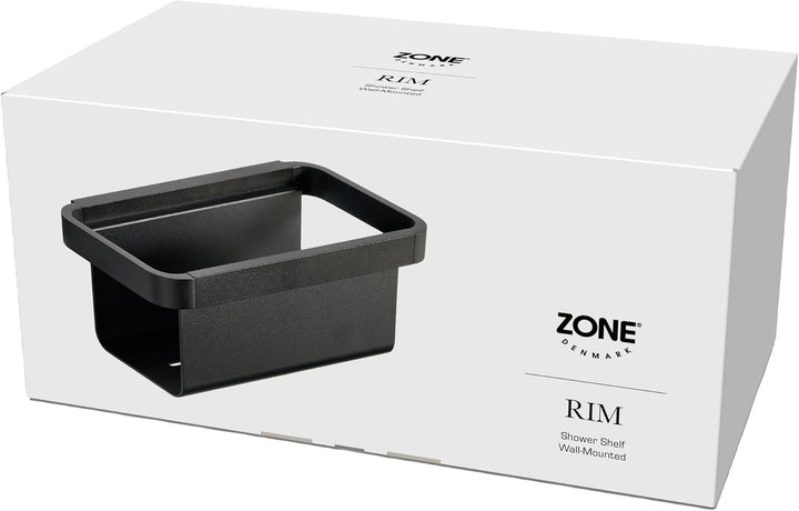 Zone Denmark Rim Duschregal, 22 x 11,4 x 9 cm, Schwarz Schwarz 22 x 11,4 x 9 cm, Schwarz 22 x 11,4 x