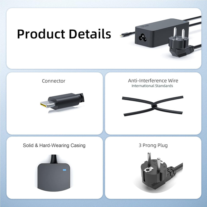 65W 45W USB C Netzteil Ladekabel Kompatibel mit Lenovo Ideapad Flex 5 USB-C 5-15ALC05 5-14ALC05 5-15