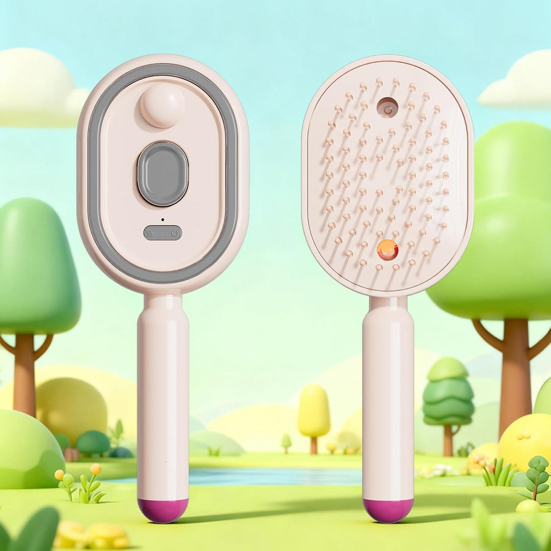 Nasse Haarbürste, Haarkamm mit Vibration, 20,3 cm (8 Zoll), mit Licht, Nylonborsten, Lederpflege-Zub