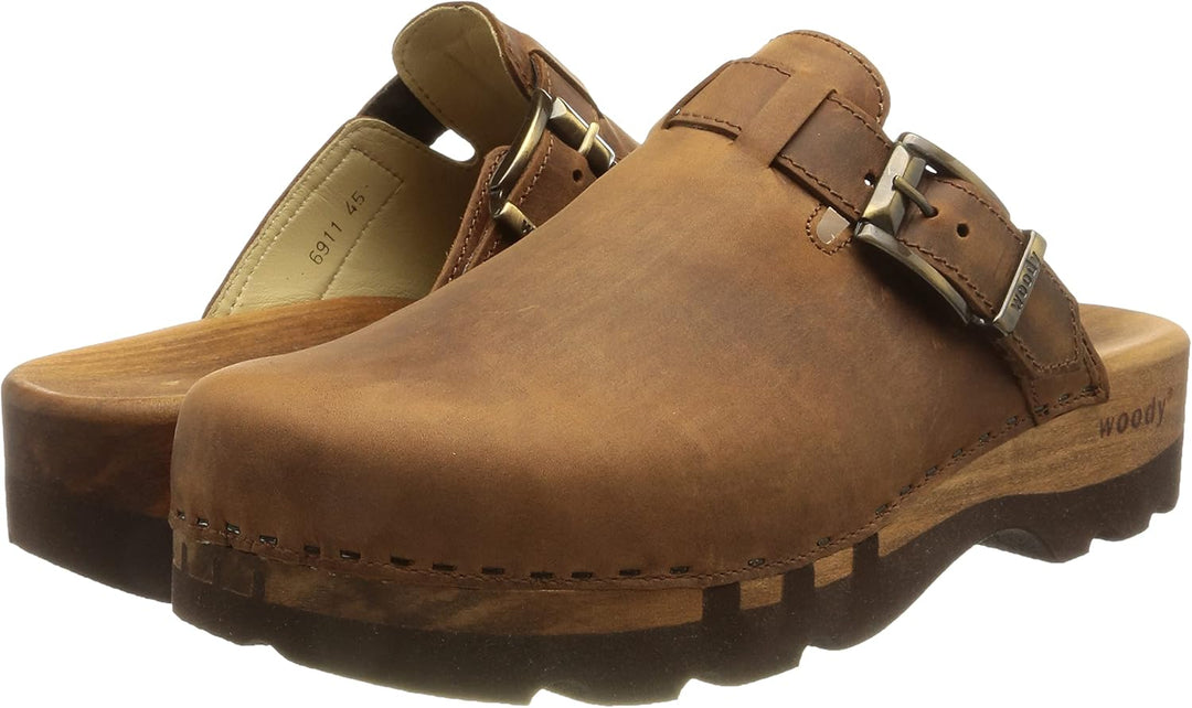 Woody Lukas Herren Clogs, 39 EU Tabacco