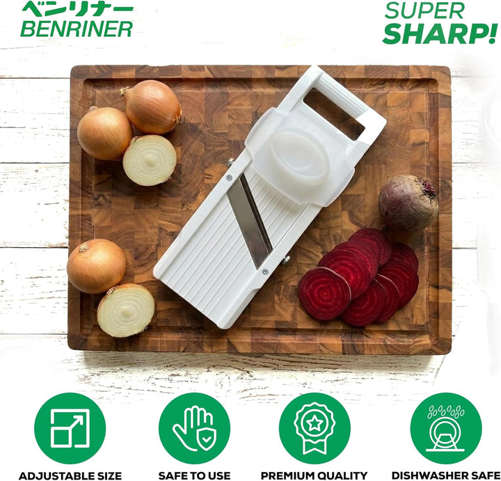Benriner BN-95W-1 Mandoline, Edelstahl, weiss Weisse Version, Weisse Version