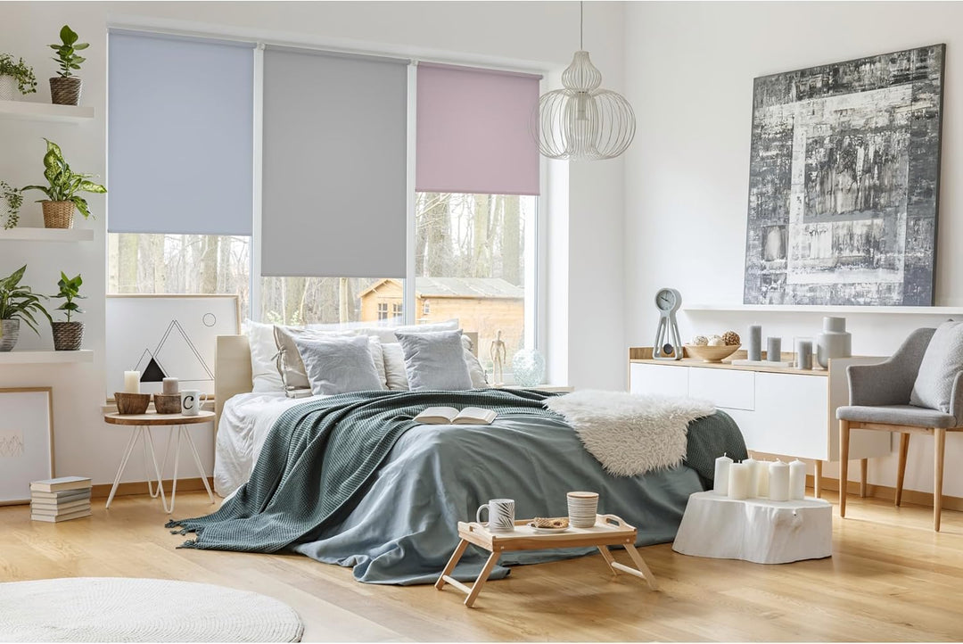 GARDINIA Rollo zum Klemmen oder Kleben, Tageslicht-Rollo, Blickdicht, Alle Montage-Teile inklusive,