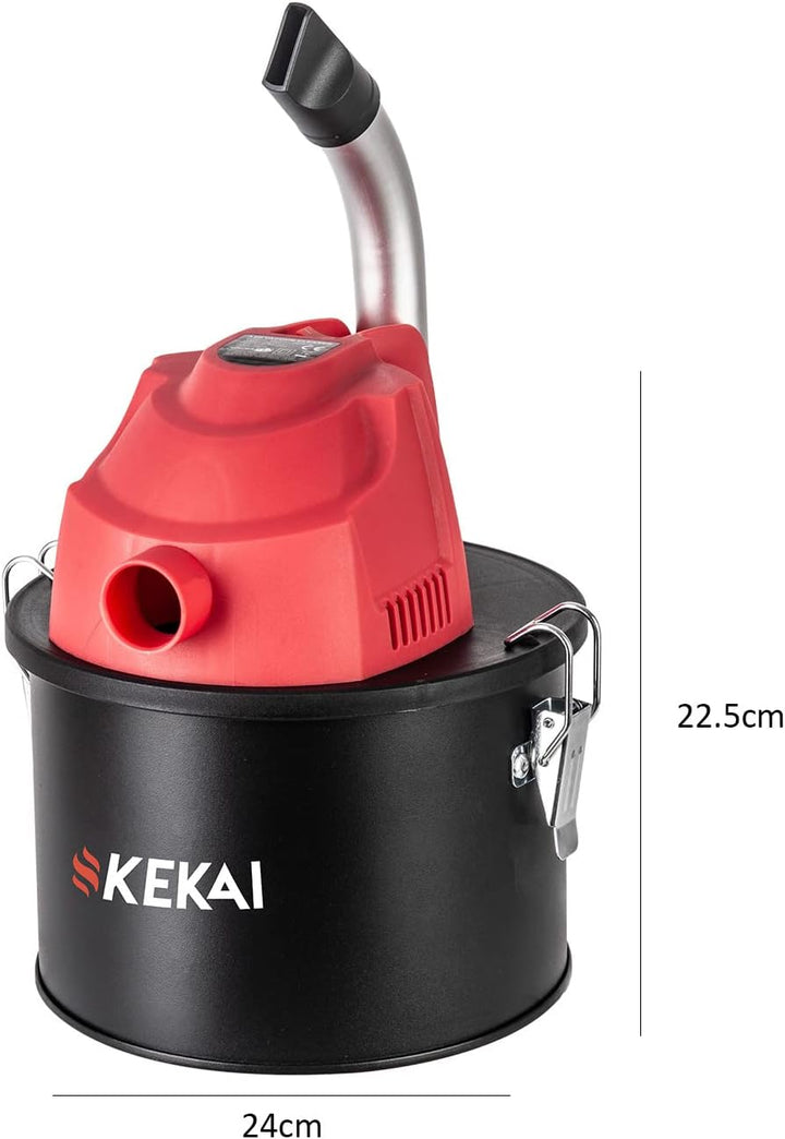 Kekai Adriano Aschesauger, kompakt, 4 Liter, 600 W, waschbarer HEPA-Filter und gebogenes Aluminiumro