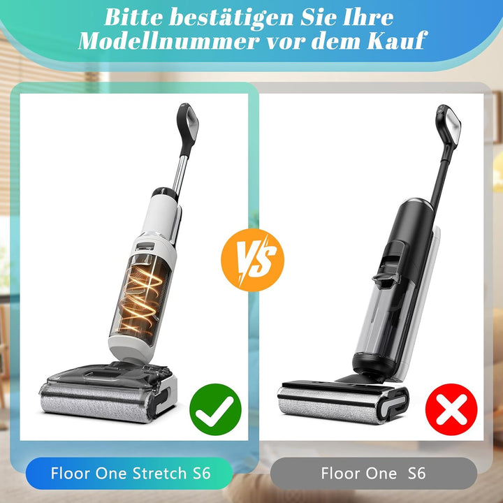 Zubehörset für Tineco Floor One Stretch S6/S7 Stretch Ultra/Switch S6 Nass und Trockensauger Ersatzt