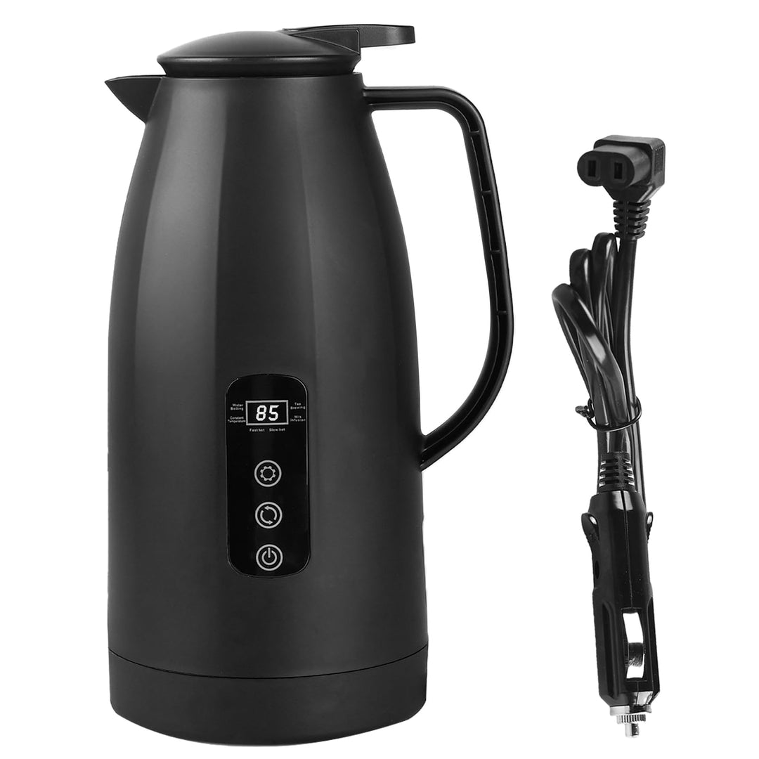 12v - 24v Wasserkocher für Auto, 1,2 Liter Elektrischer Mobiler Wasserkocher Edelstahl mit 12/24 Vol