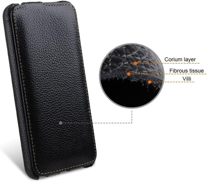 STILGUT UltraSlim kompatibel mit Samsung Galaxy S22 Plus Hülle - Samsung S22 Plus Flip Case aus Lede