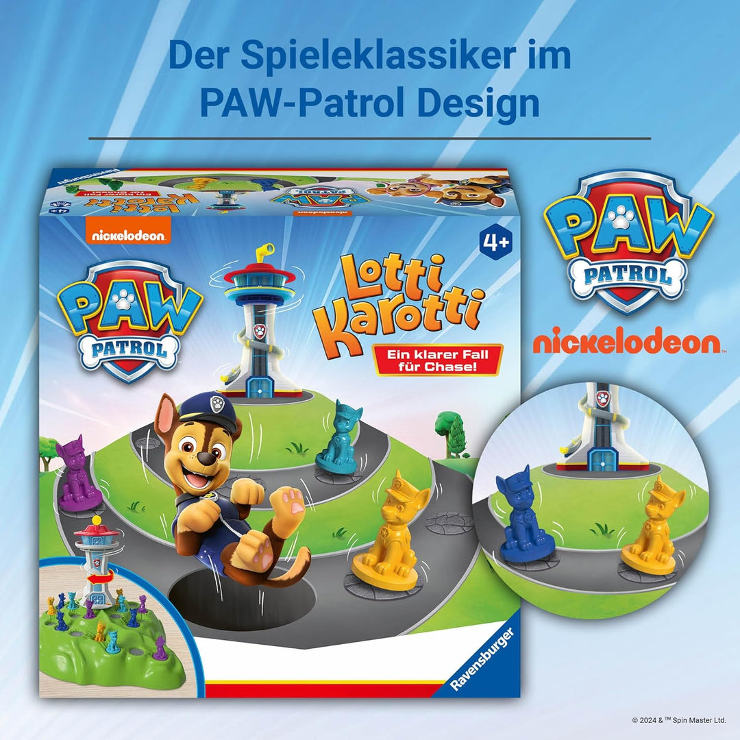 Ravensburger 22372 - PAW Patrol Lotti Karotti, Spiele-Klassiker mit den Serienhelden aus PAW Patrol,