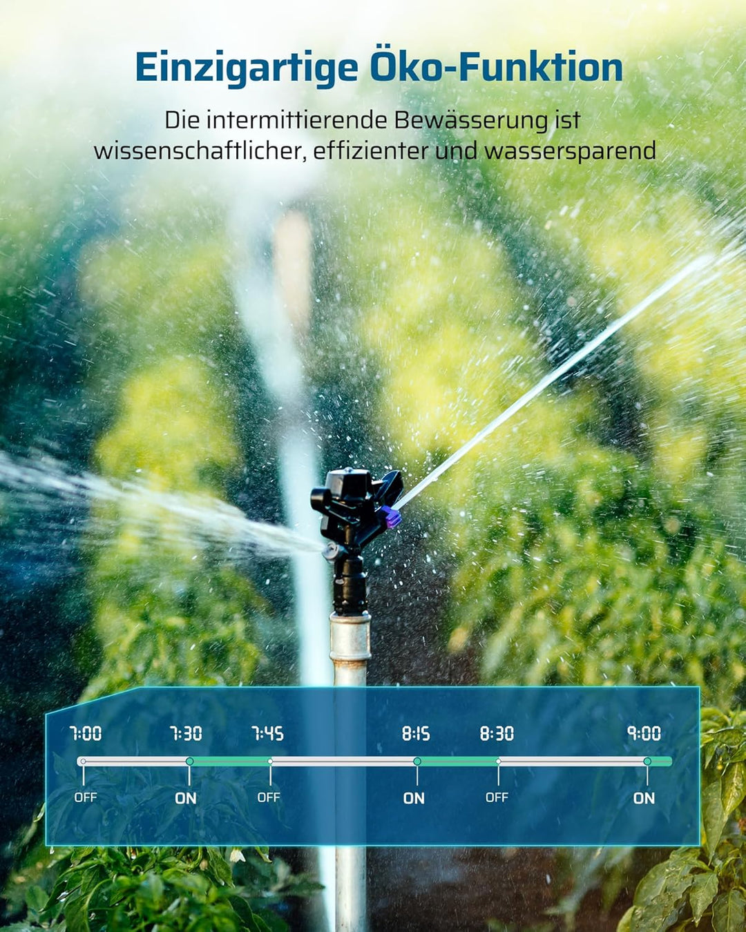 DEWENWILS Bewässerungscomputer 2 Ausgänge, 4 Bewässerungsprogramme für Jede Zone, Garten Bewässerung