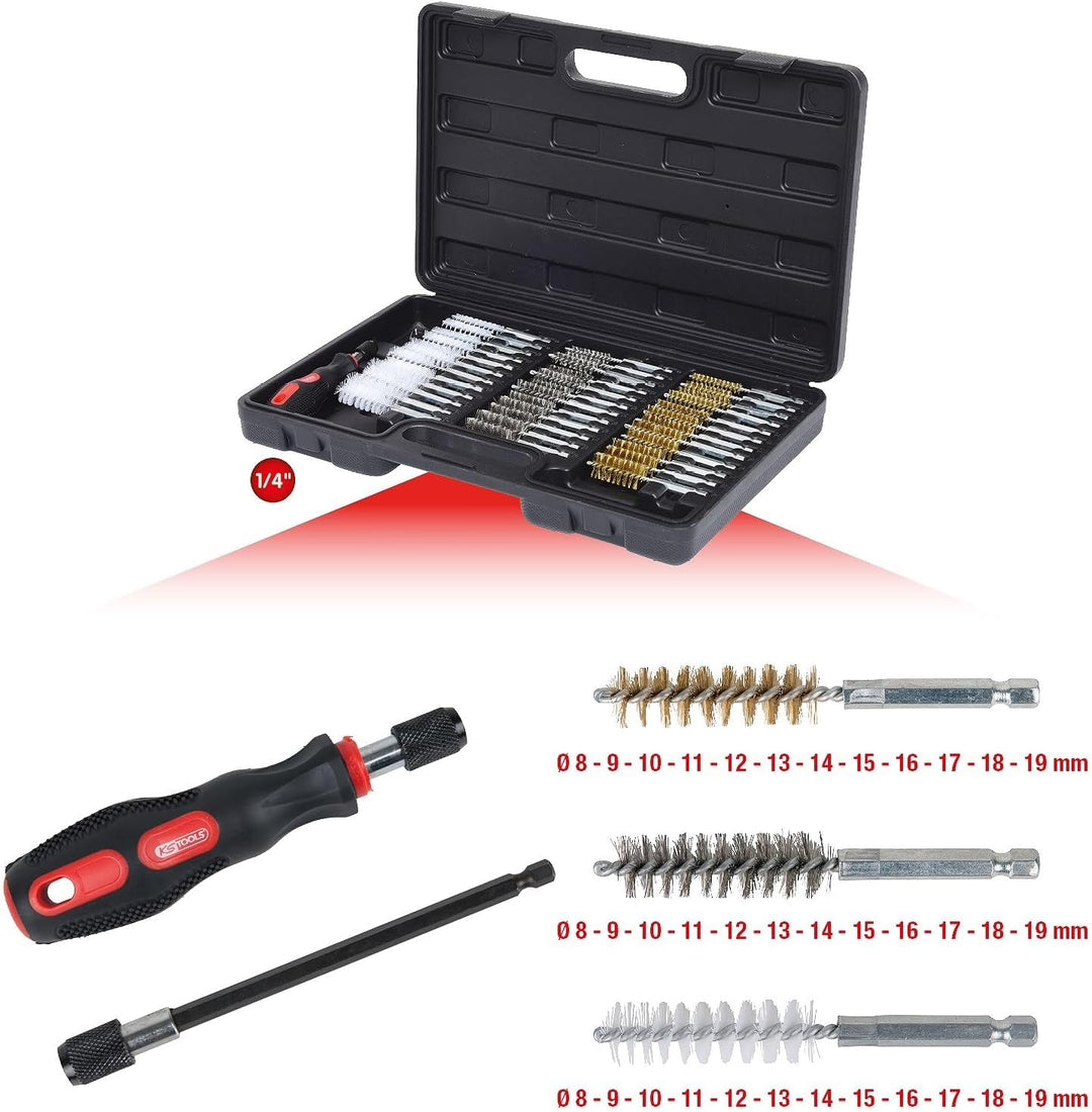KS Tools 340.0010 MASTER Reinigungs-Bürsten-Satz, 38-tlg.