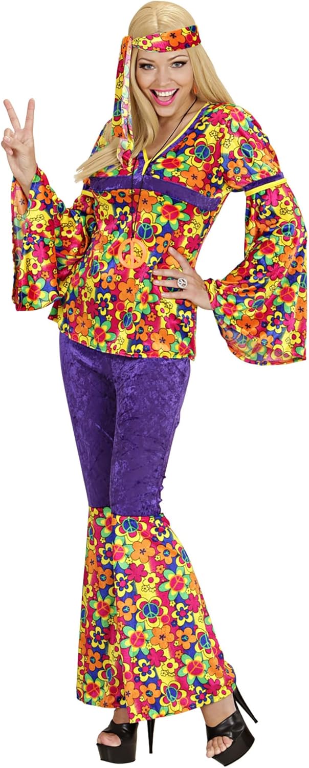 "HIPPIE GIRL" velvet (shirt, pants, headband) - (L), L