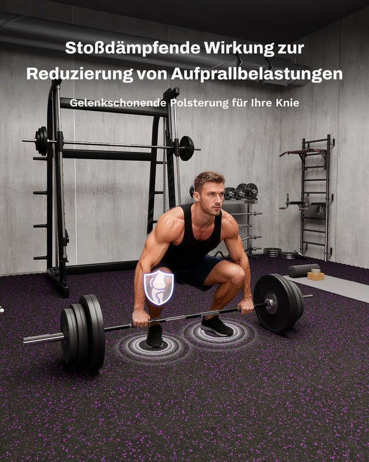AIRHOP 6 Matten 60x60x1,4cm Extra Dicke Robuste Gummierte, rutschfeste Puzzlematte, Geeignet Für Fit