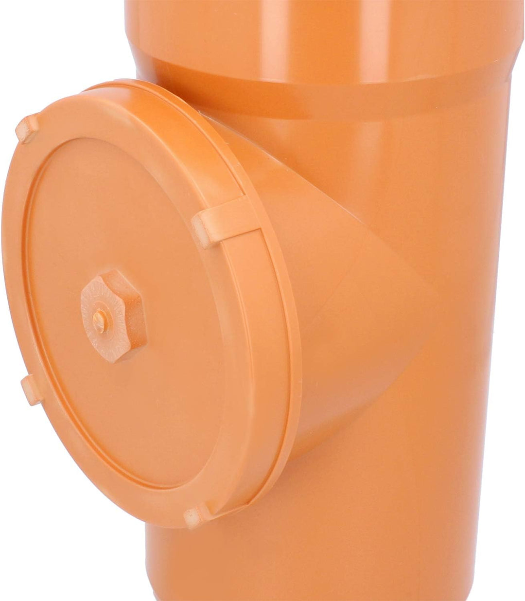 PP Reinigungsrohr Revisionsrohr Ø DN 200 mm Orange KG-Rohr mit Revisionsöffnung Gummidichtringen Sch