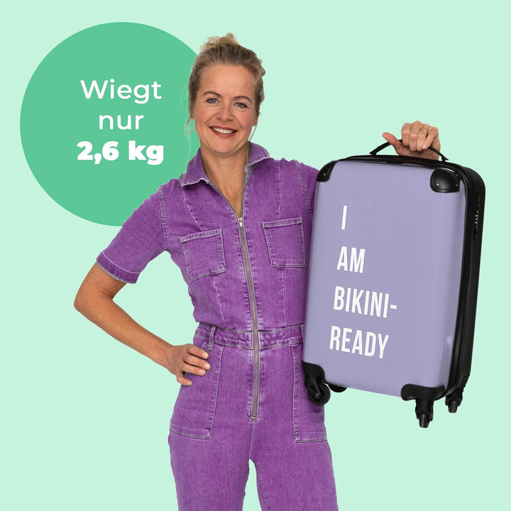 NoBoringSuitcases.com® Koffer Handgepäck Trolley Rollkoffer Kleine Reisekoffer mit 4 Rollen - Ich Bi
