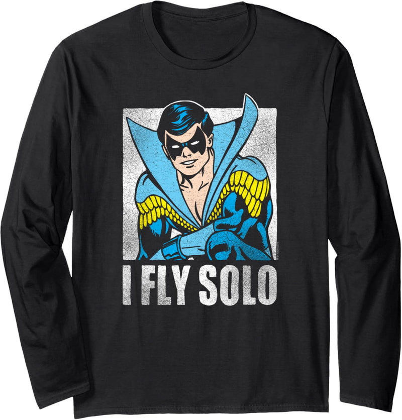 Batman Nightwing Fly Solo Langarmshirt