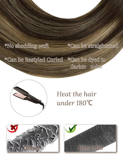 Hetto Braun Extensions Tressen Echthaar Remy Tressen Extensions Echthaar Braun Tressen Echthaar Exte