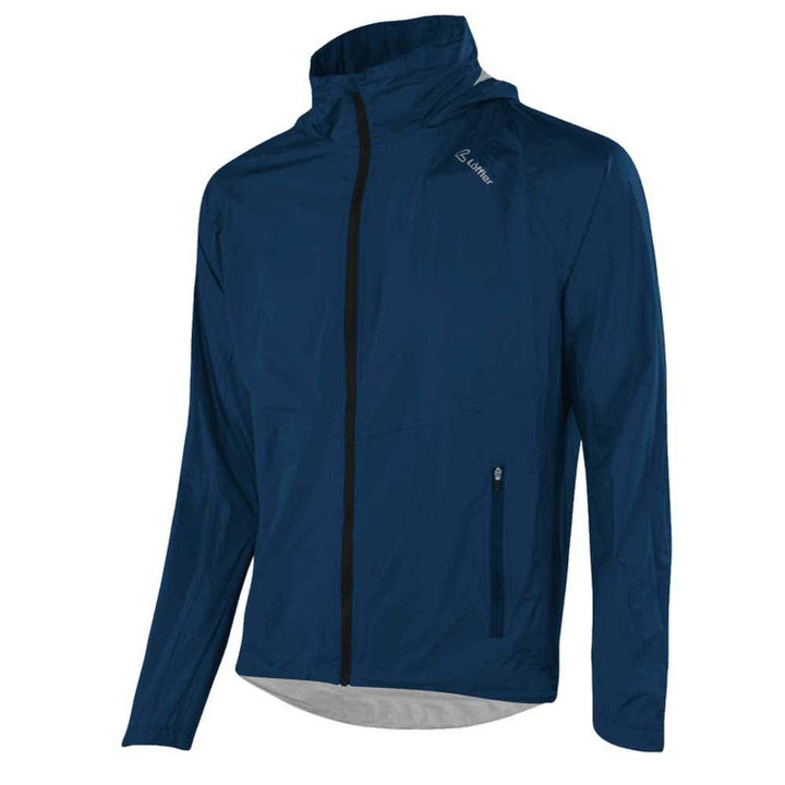 LÖFFLER Jacket with Hood WPM Pocket CF Herren - 23480 - Bike Regenjacke, Blau