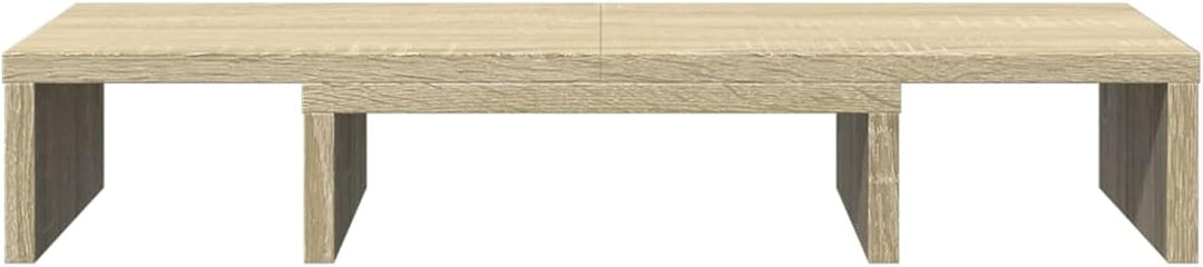 Monitorständer Verstellbar Sonoma-Eiche 60x24x10,5 cm | Verstellbare Länge bis 60 cm, neigbarer Wink