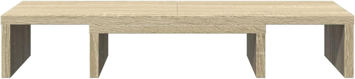 Monitorständer Verstellbar Sonoma-Eiche 60x24x10,5 cm | Verstellbare Länge bis 60 cm, neigbarer Wink