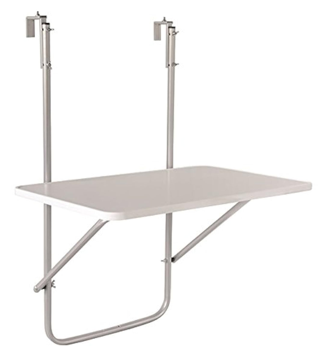 Dajar Patio Balkonhängetisch Klappbar40 x 60 cm Balkontisch zum Einhängen Kleintisch weiss