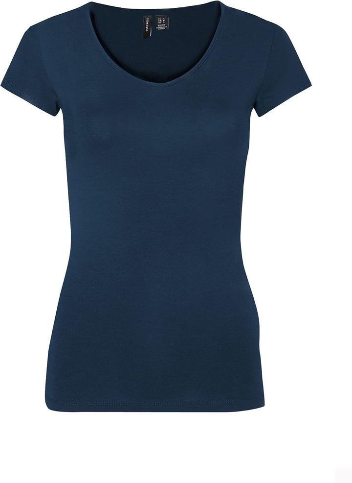 VERO MODA Damen Vmmaxi My Soft Ss U-Neck T-Shirt XS Blau (2x Insignia Blue/ 1x White), XS Blau (2x I