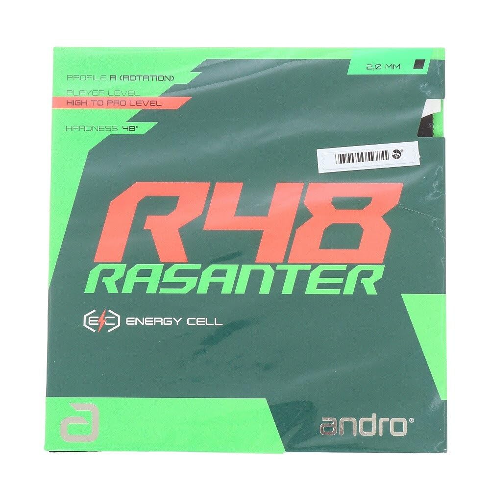 ANDRO Belag Rasanter R 48 Schwarz 2,0 mm, Schwarz 2,0 mm