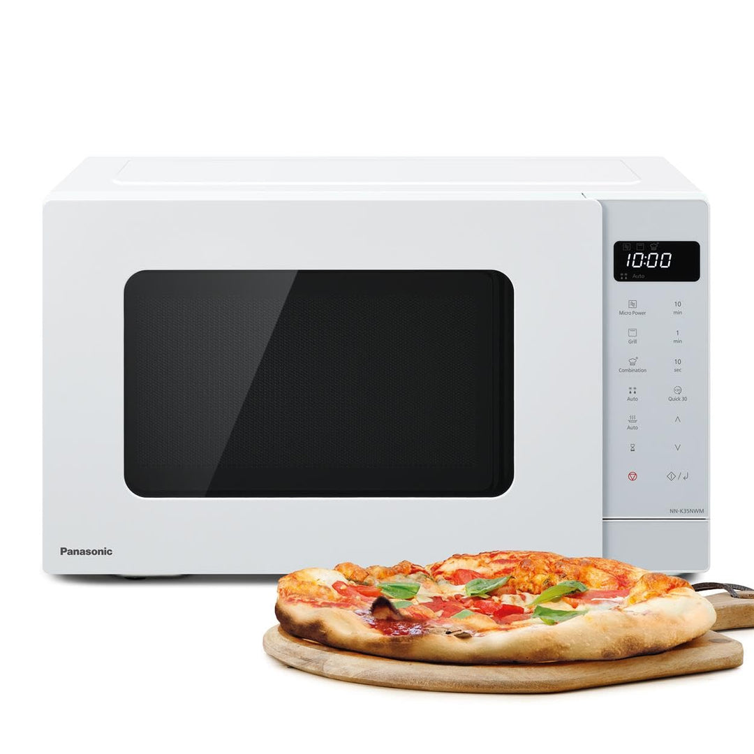 Panasonic NN-K35NWMEPG, Mikrowellenherd, 24 Liter, 900 W Leistung, 8 automatische Programme, Dual-Ko