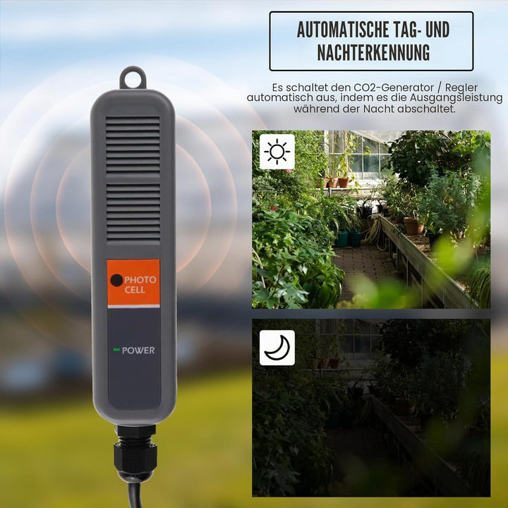 CO2 Controller Kohlendioxidregler CO2-Messgerät Monitor Tag und Nacht Relais Funktion, NDIR CO2 Sens